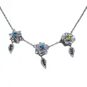 New 12 Birthday Flower Birthstone Name Rotating Necklace view 11