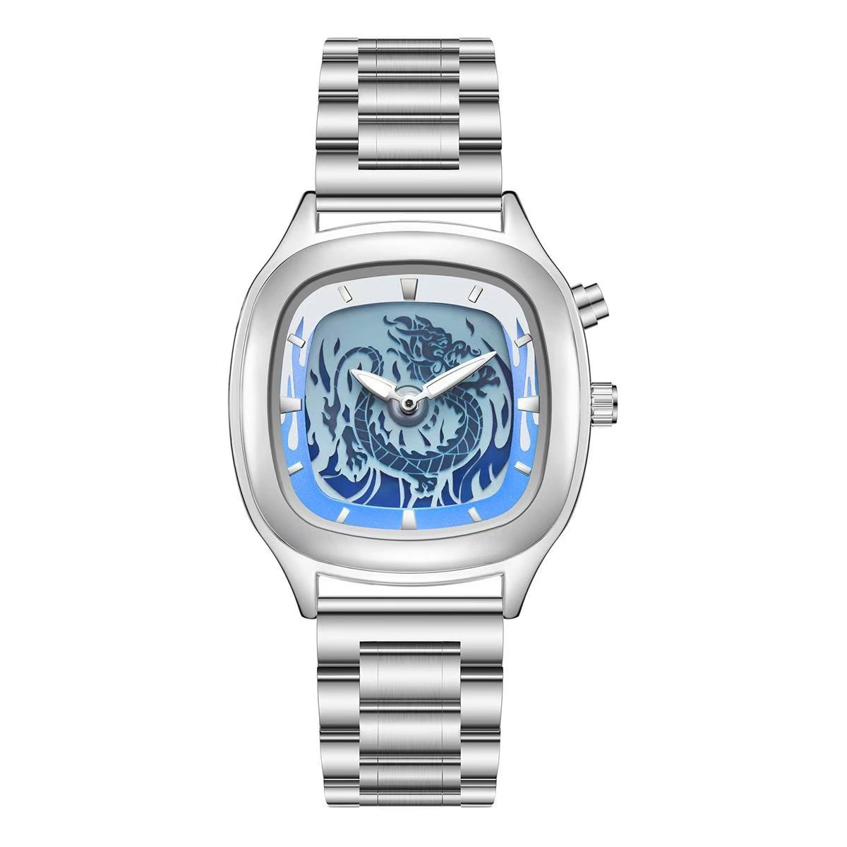Retro Digital Steel Watch detail