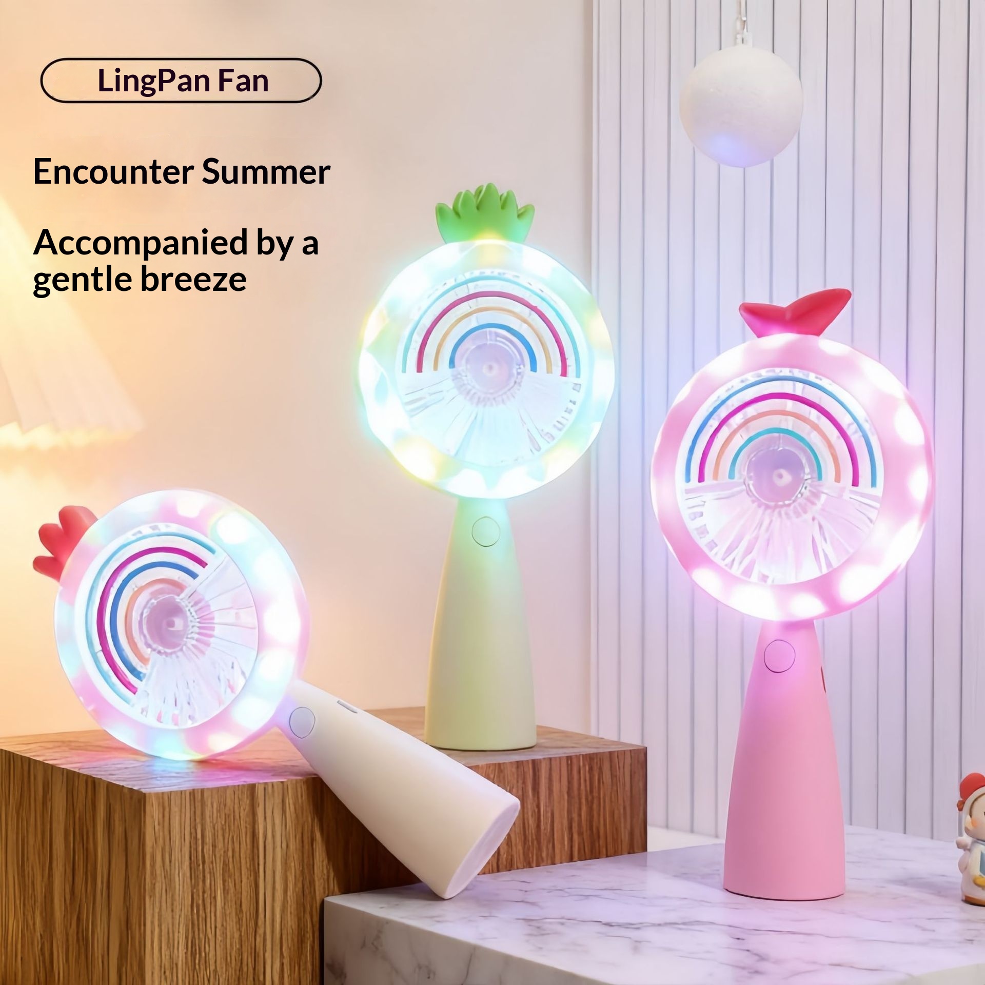 Portable USB LED Fill Light Fan