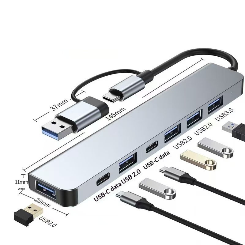 Dual-head 7-in-1 USB 30 Hub Multi-functional Docking Station 6