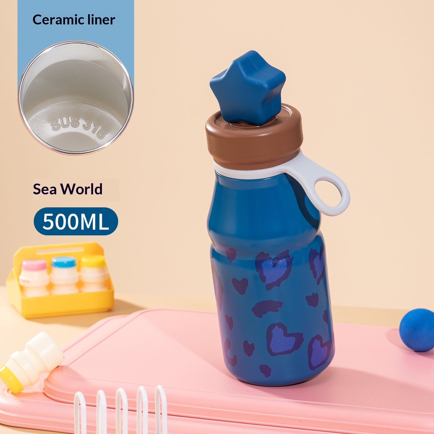 Cartoon-Themed Insulated Steel Cup