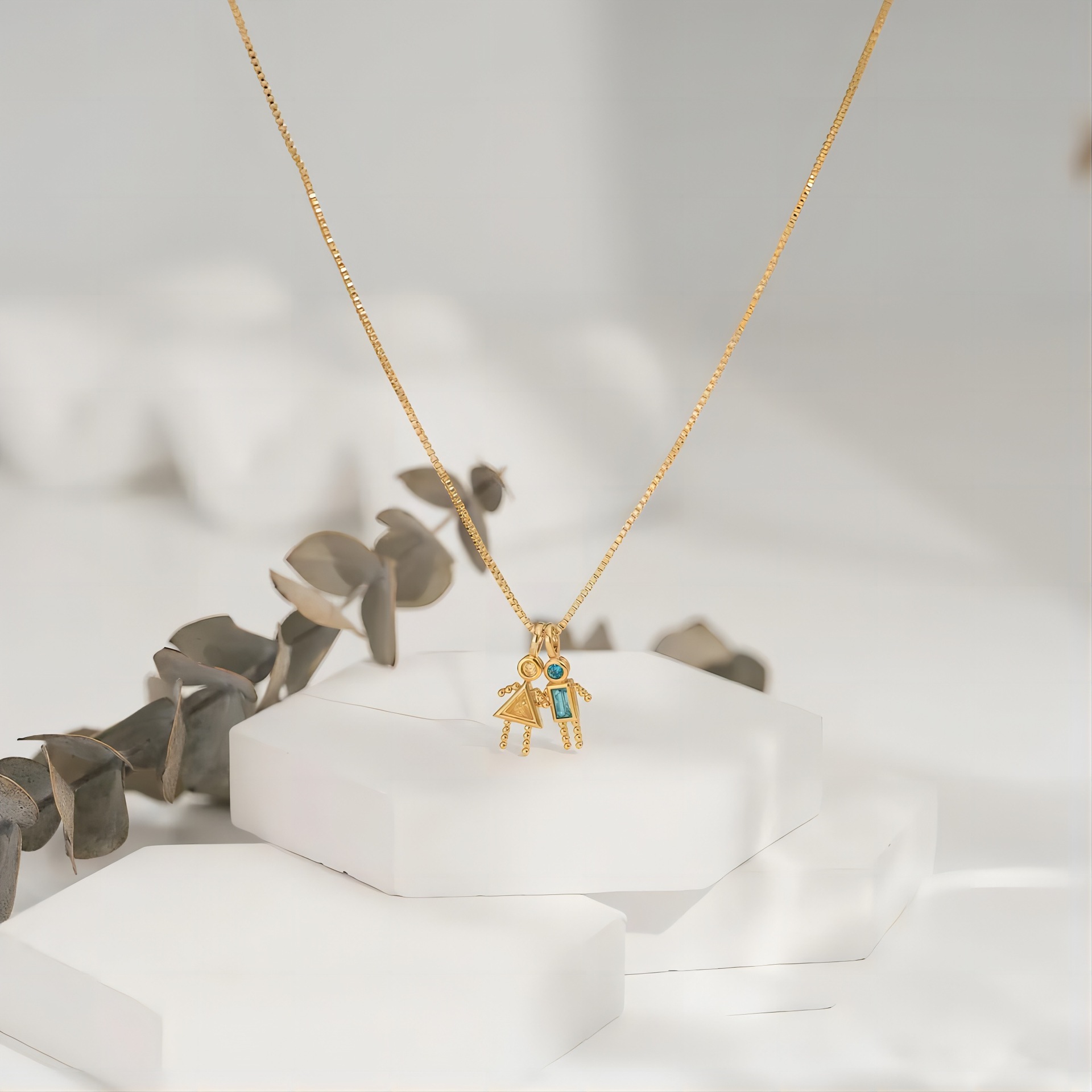 Personalized Necklace With Birthstone For December