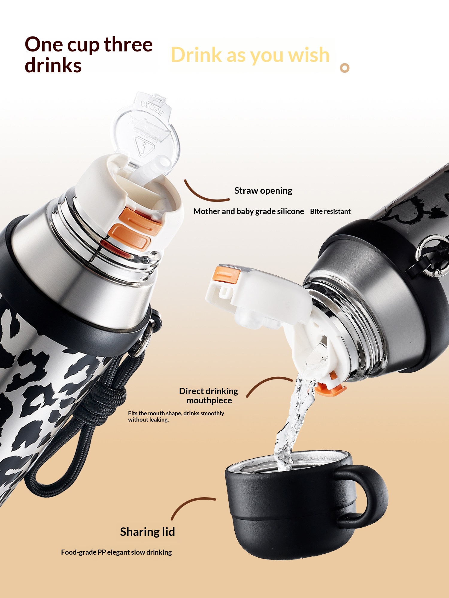 Stylish Insulated School Water Bottle
