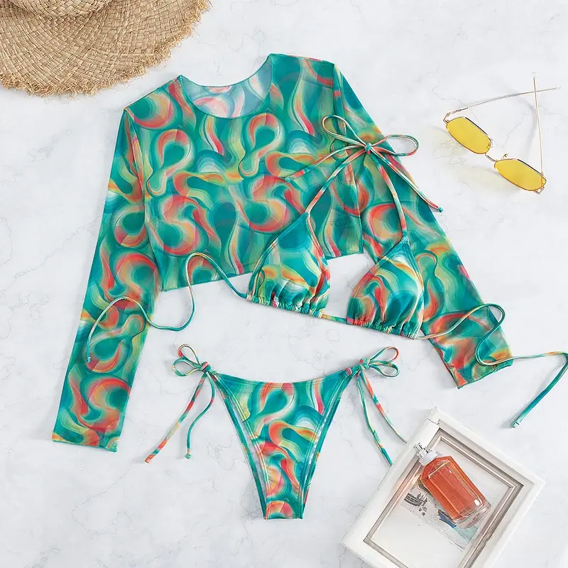 New European And American-style Two-piece Swimsuit Lace-up Sexy Bikini