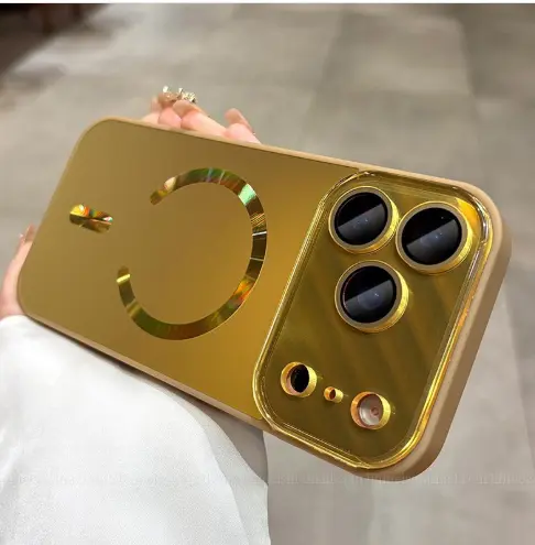 Protective Cover Frosted Electroplating Pc Magnetic Suction Applicable