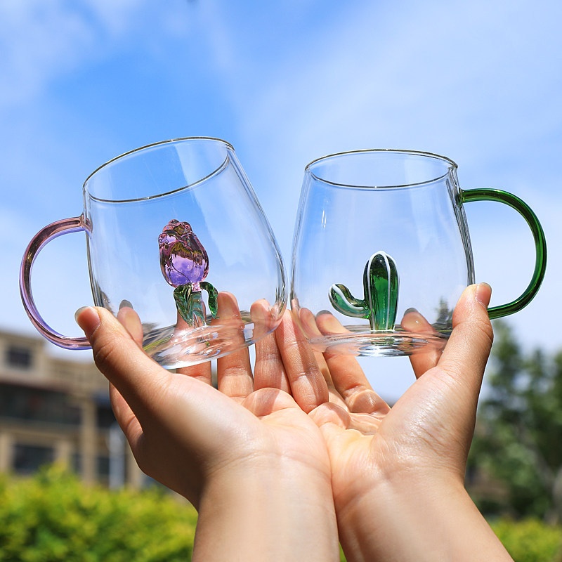 3D Animal Mug High-Borosilicate Coffee Latte And Juice Cup