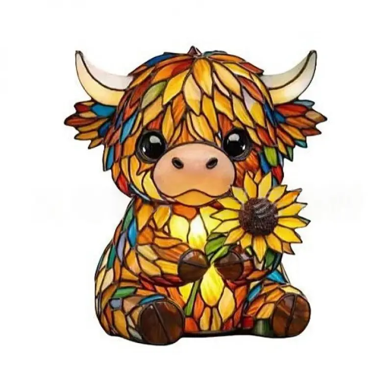 Portable Multicolor High-Altitude Cow LED Night Light