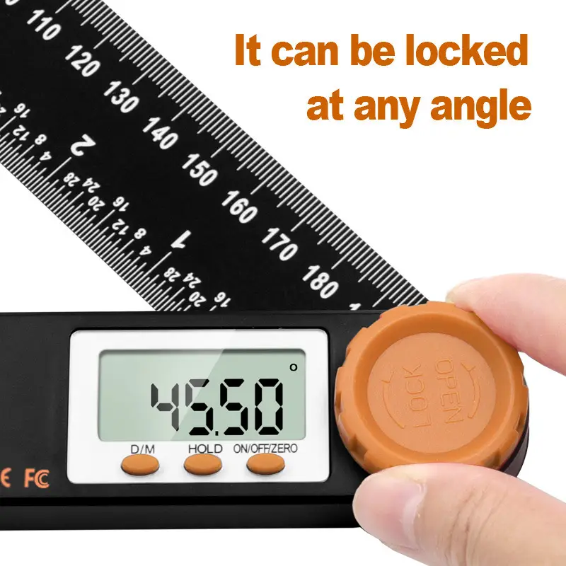 Woodworking Angle Ruler 4-in-1 Orange