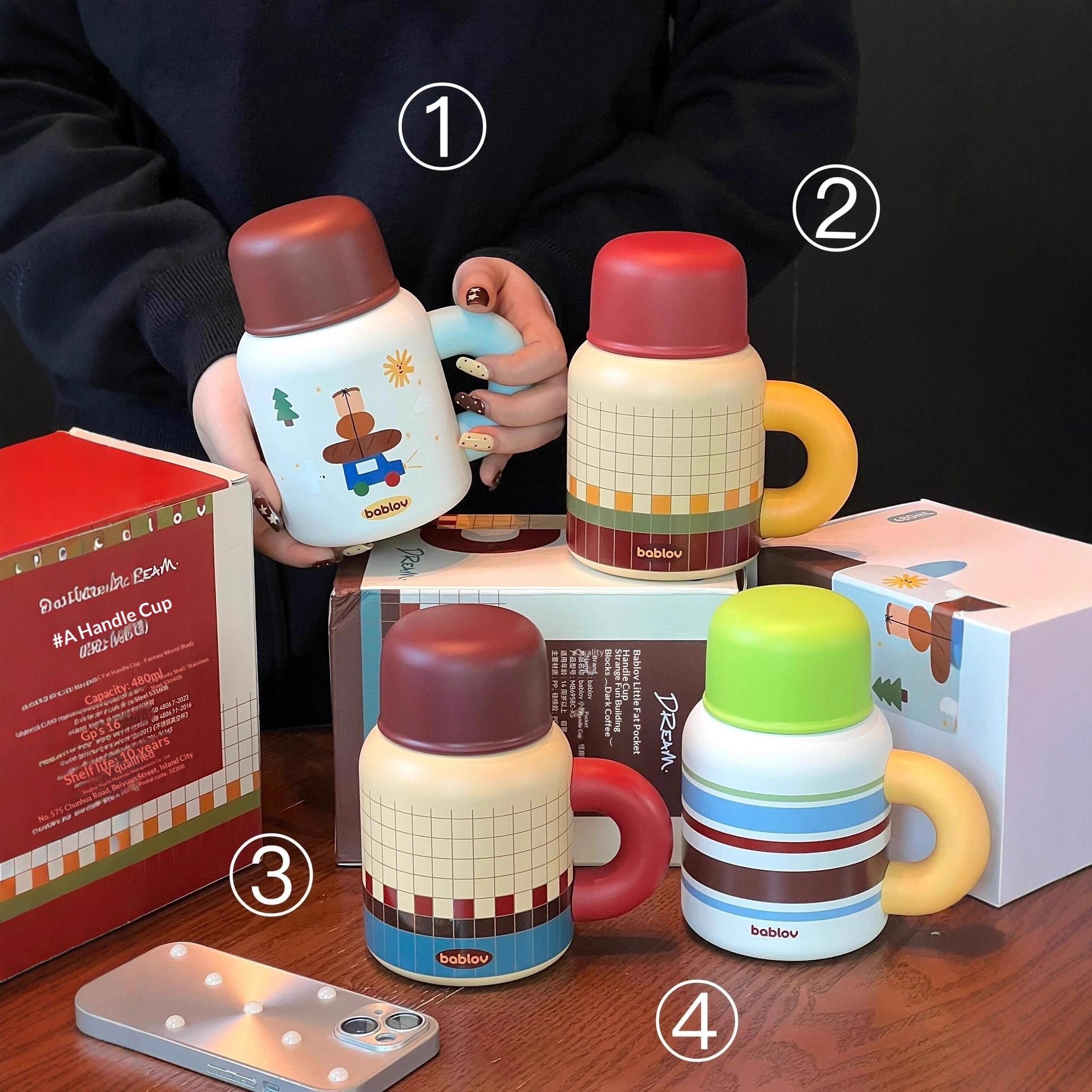 Compact And Portable Handle Cup Insulated Cup — foto 5