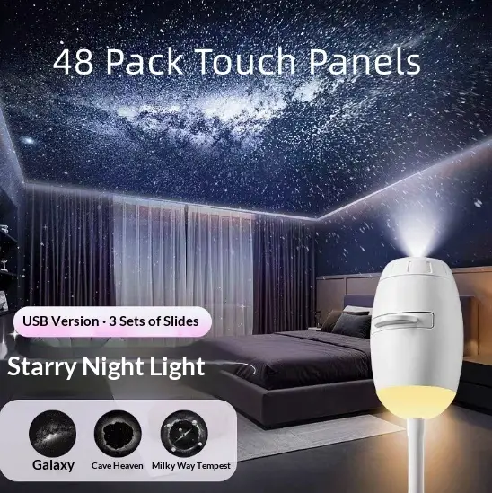 Mini Projector Desk Lamp Night Small Night Lamp Starry Sky Atmosphere Light