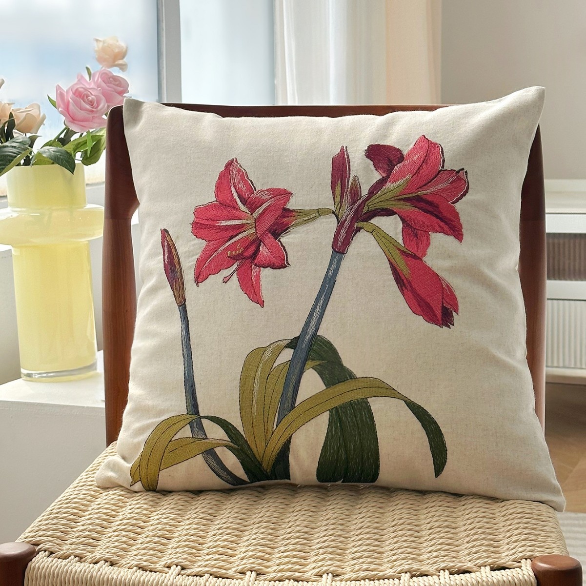 Ethnic-style Pillowcase Office Lumbar Support Cushion