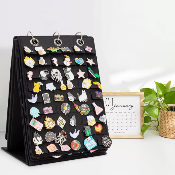 Badge Display Stand Felt Brooch Organizer Enamel Pin Storage Ornament