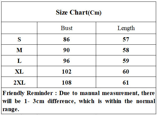Size chart for PU Leather Slim Fit Jacket