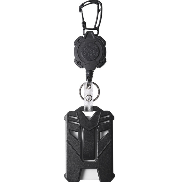 Heavy-duty Black Snap Hook Transparent Keychain Set