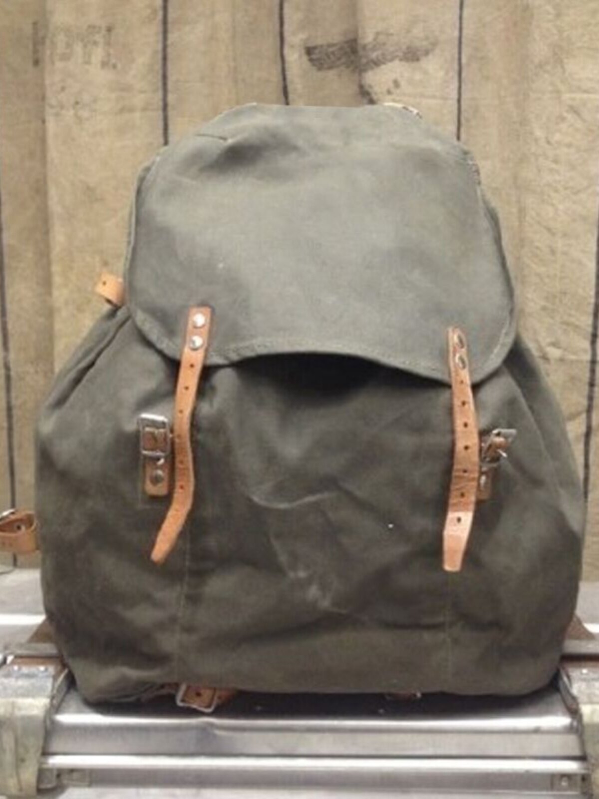 Sac à dos rétro en toile robuste pour moto de grande capacité – Image 3