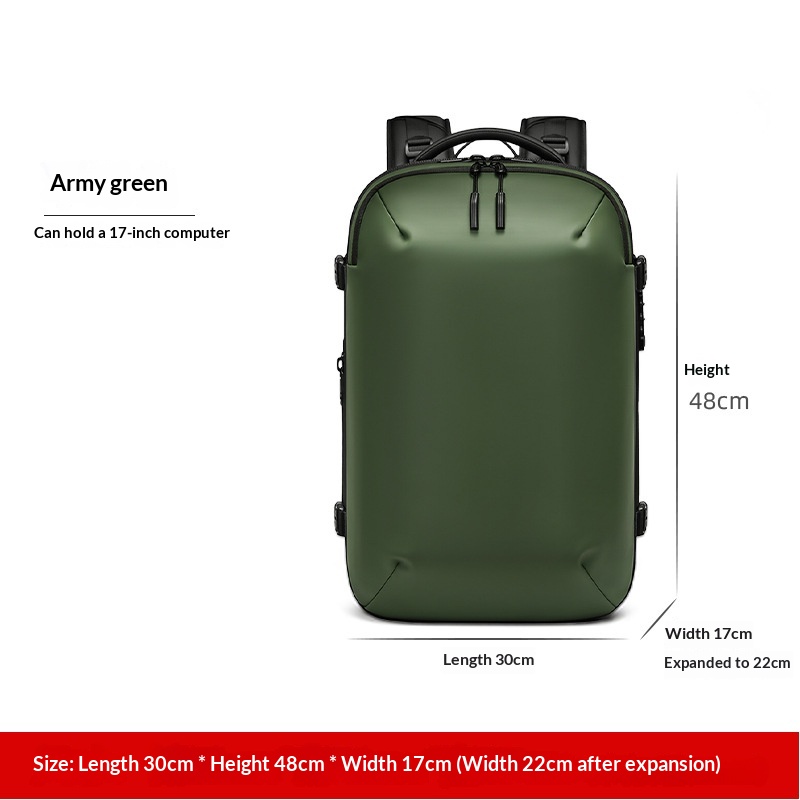Vacuum-compressed Backpack For Men Army Green