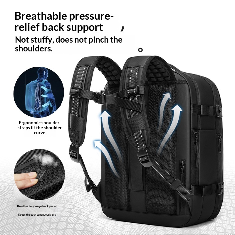 Sac à dos compressé sous vide – sac à dos de voyage portable peu encombrant avec – Image 6