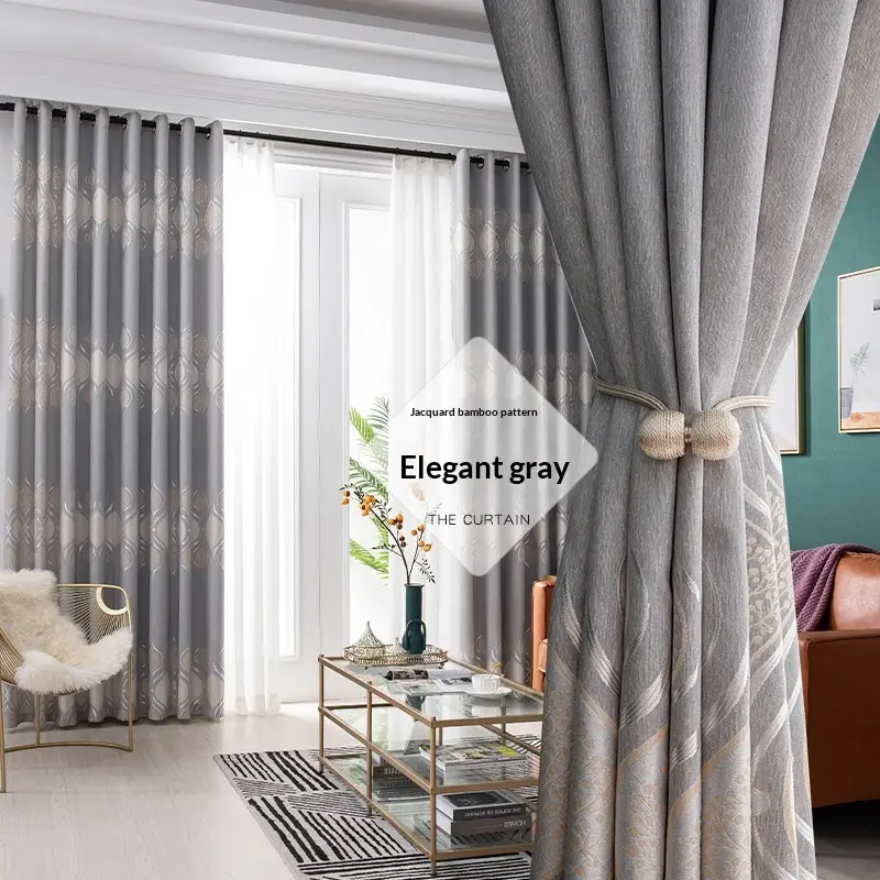 Ready-made Blackout Curtains Thickened Sun-blocking Fabric No Drilling Required Fully Hook-compatible