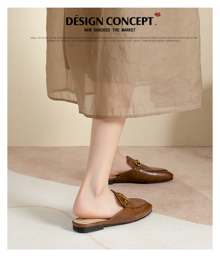 Women's Flat-Soled Horsebit Loafer Mules — worn view 24