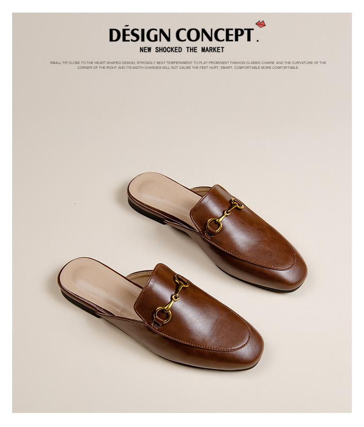 Women's Flat-Soled Horsebit Loafer Mules — sole detail 26