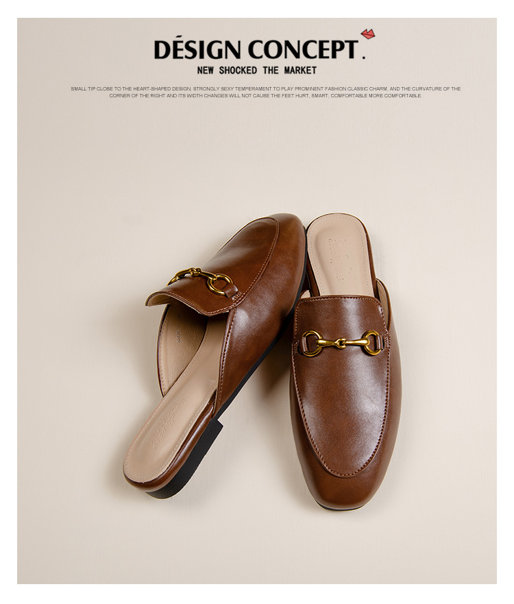 Women's Flat-Soled Horsebit Loafer Mules — sole detail 30