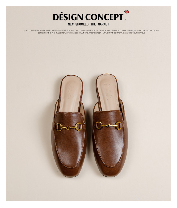 Women's Flat-Soled Horsebit Loafer Mules — sole detail 27