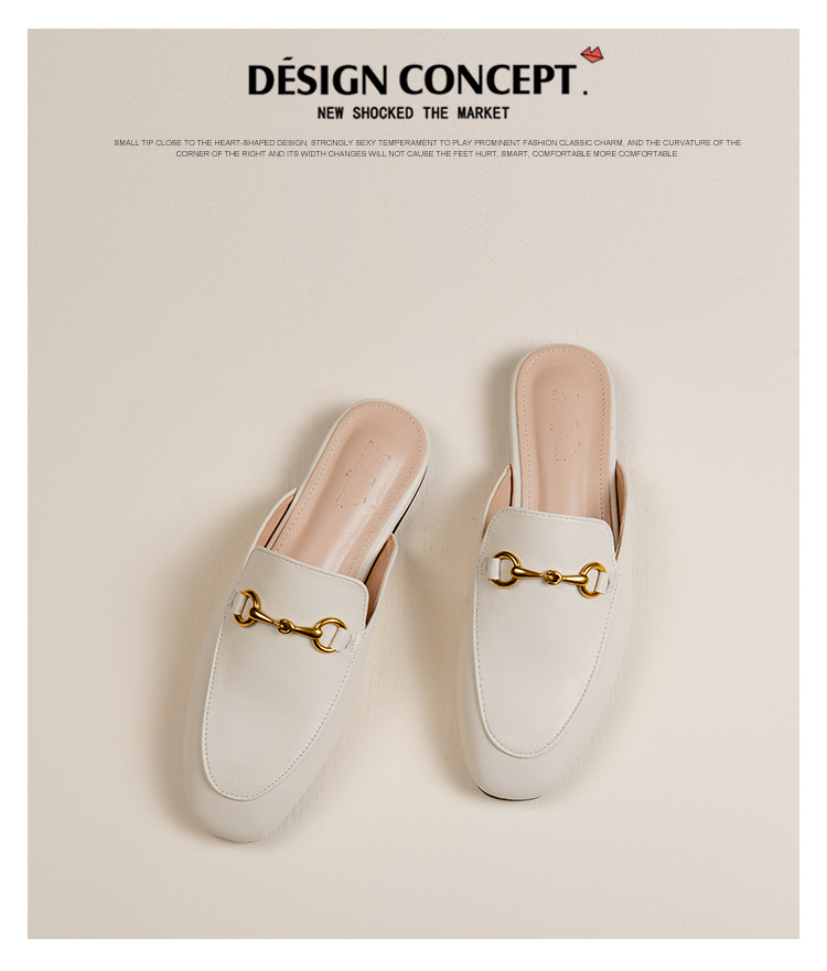 Women's Flat-Soled Horsebit Loafer Mules — sole detail 8
