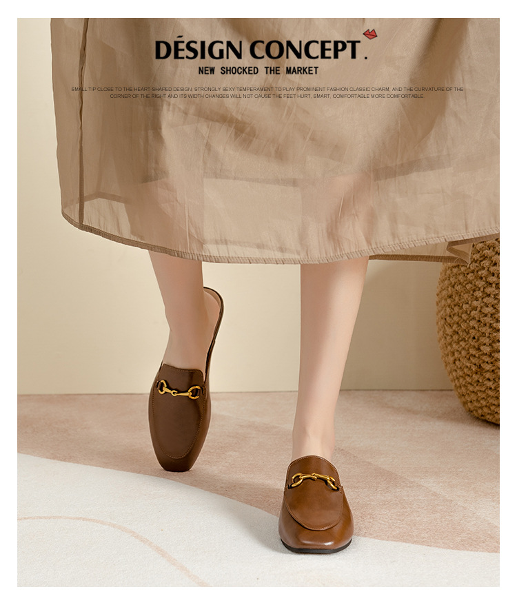 Women's Flat-Soled Horsebit Loafer Mules — worn view 21