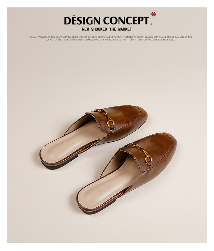 Women's Flat-Soled Horsebit Loafer Mules — sole detail 28