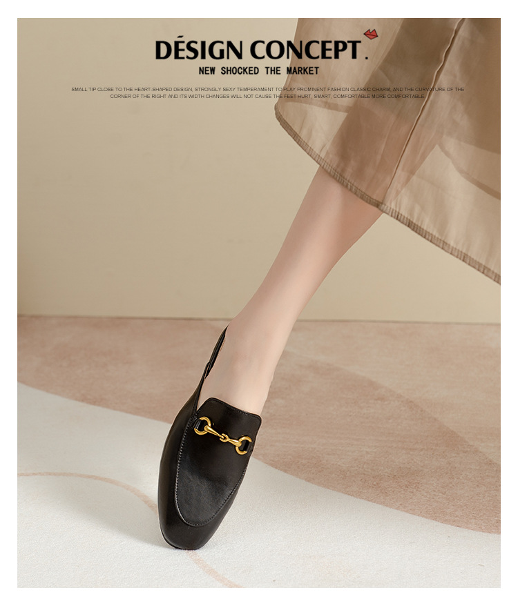 Women's Flat-Soled Horsebit Loafer Mules — worn view 15