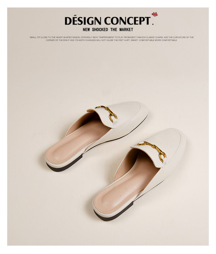 Women's Flat-Soled Horsebit Loafer Mules — sole detail 7