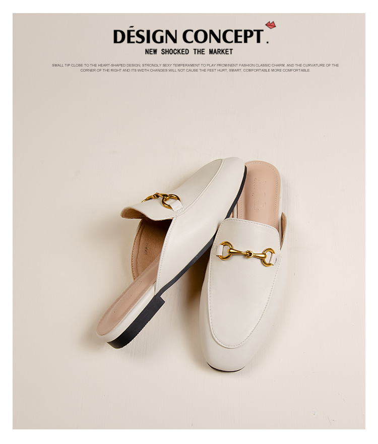 Women's Flat-Soled Horsebit Loafer Mules — sole detail 9