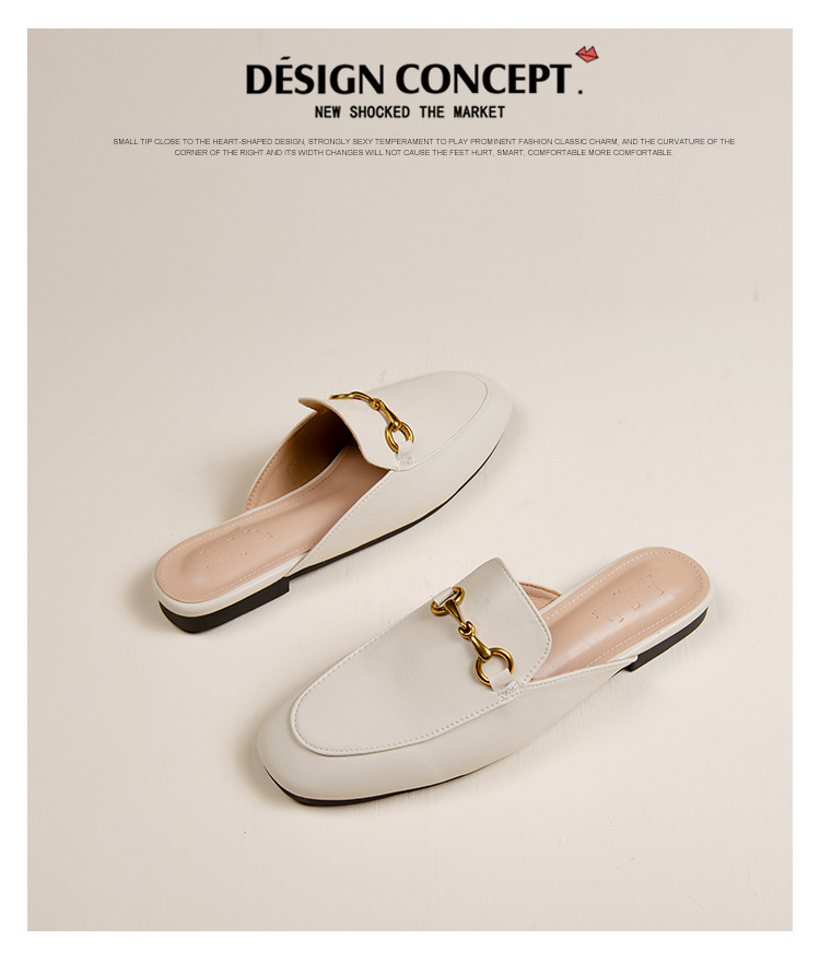 Women's Flat-Soled Horsebit Loafer Mules — sole detail 10