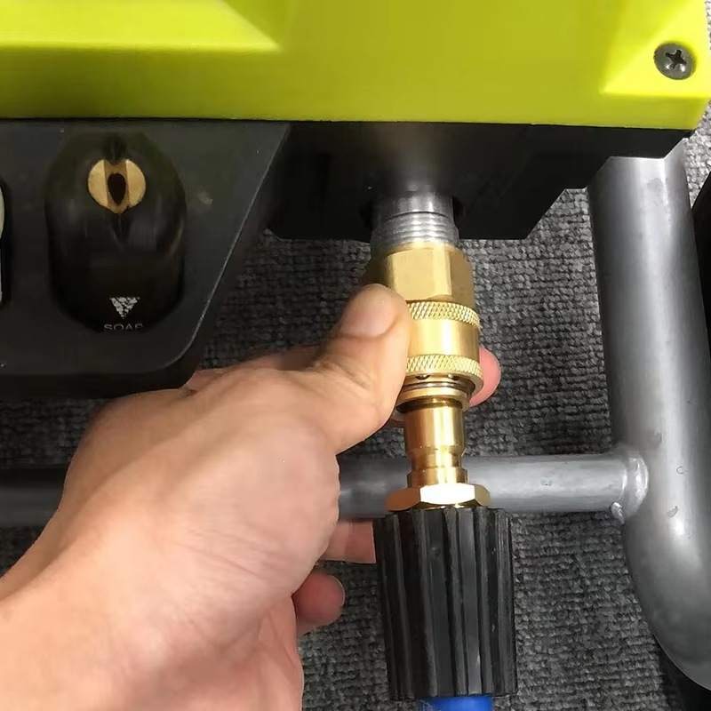 High-Pressure Washer Quick-Connect Kit 38 Hose Quick-Connect Fittings, 14 Brass Male And Female Adapters, Four-Piece Set 6