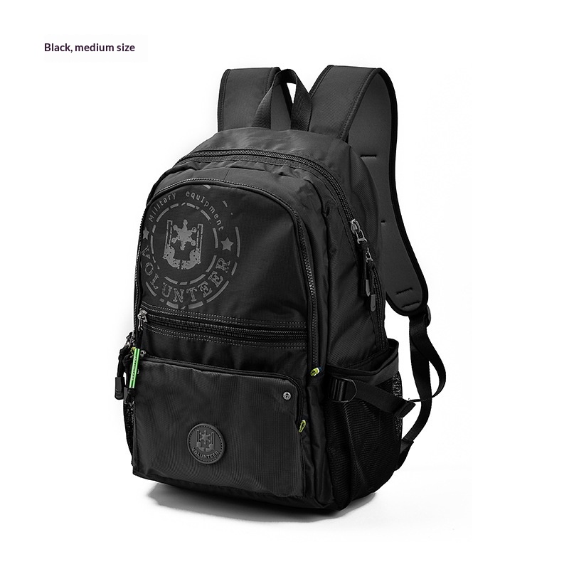 Waterproof Canvas Large-Capacity Travel Backpack For Men Black M