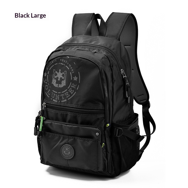 Waterproof Canvas Large-Capacity Travel Backpack For Men Black L