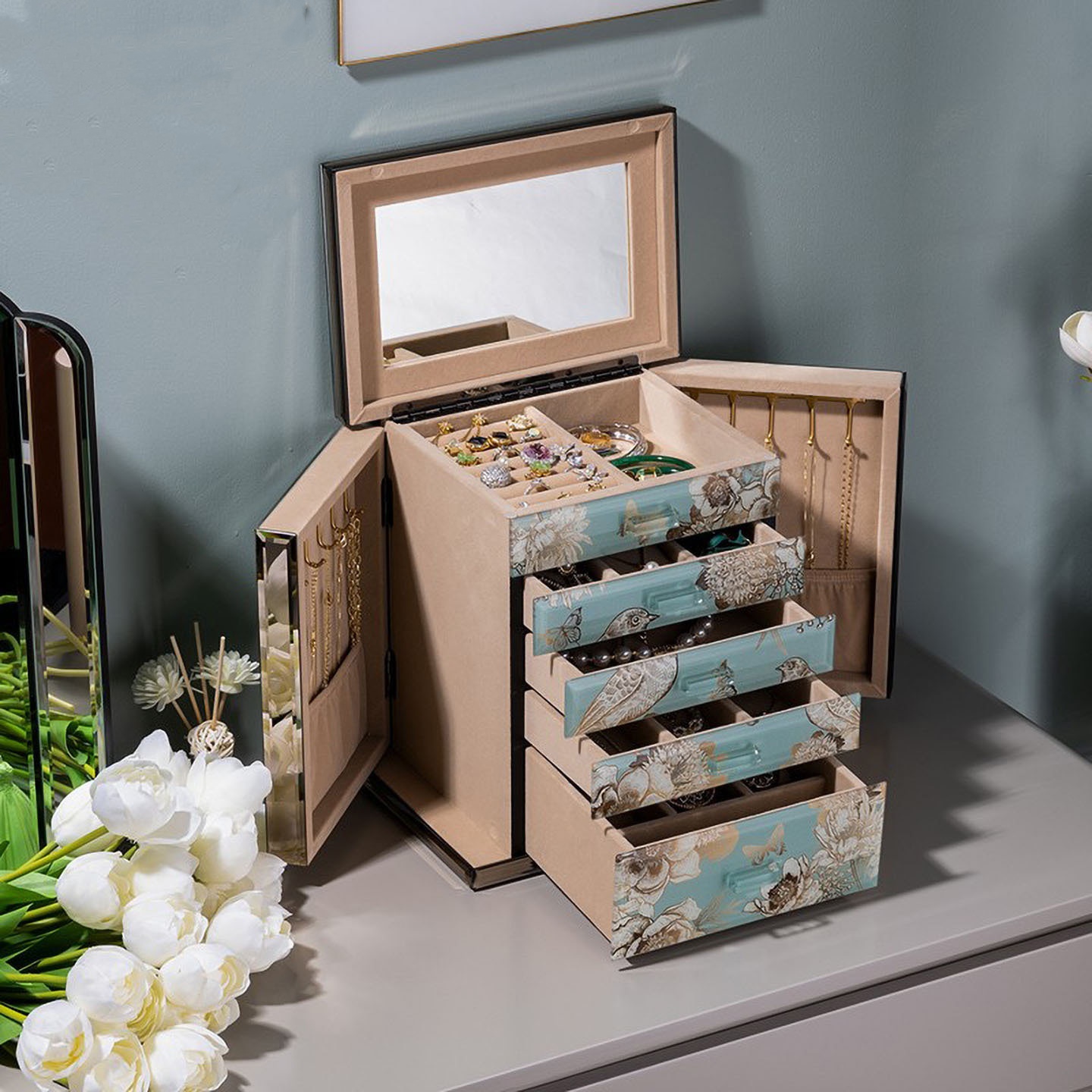 Multi-Tier Jewelry And Accessory Storage Box