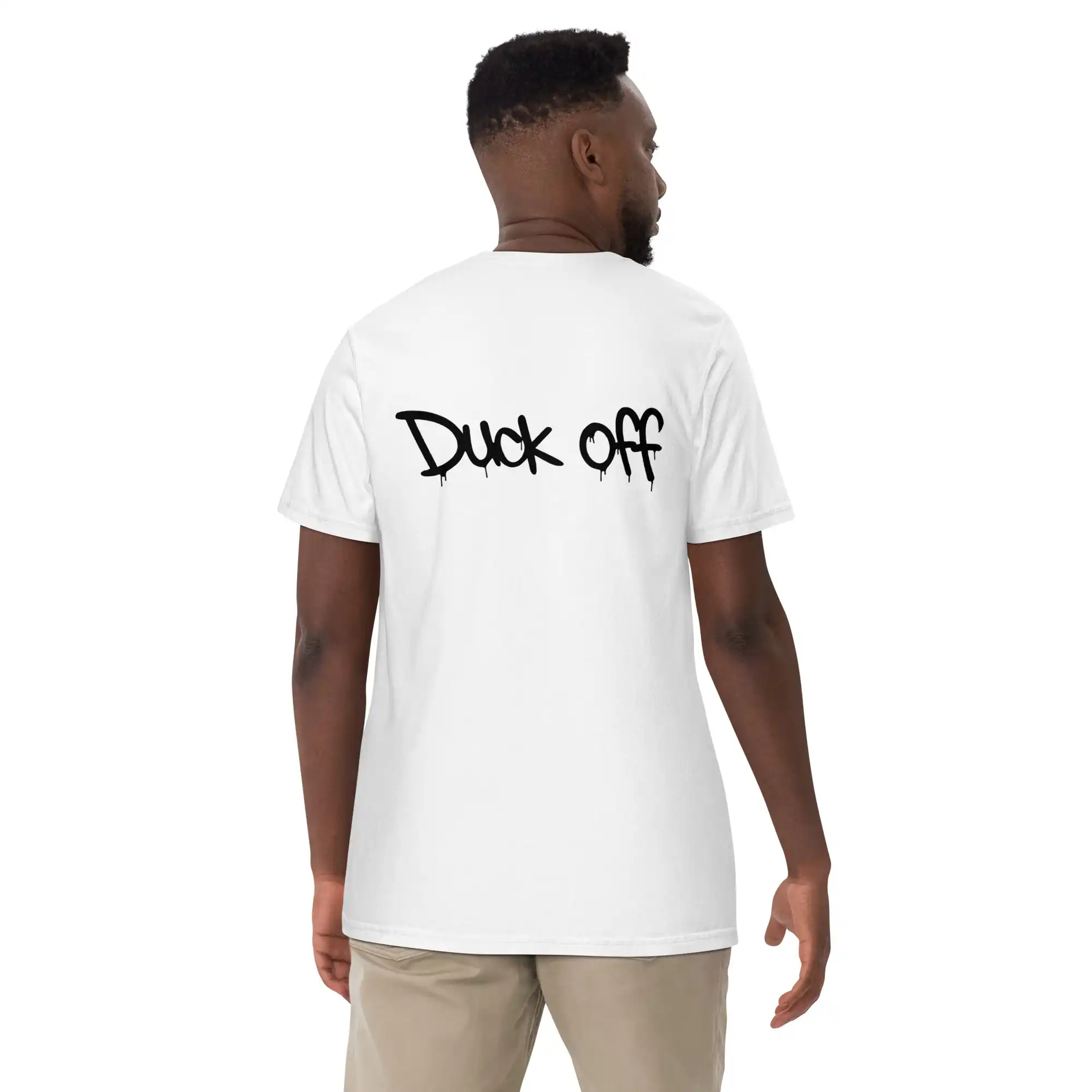 Mens Crew-neck American-style Minimalist Printed Short-sleeve Shirt