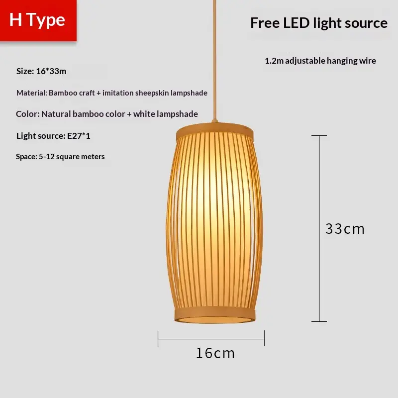 Japanese-style Bamboo Lamps For Guesthouses And Commercial Hotels