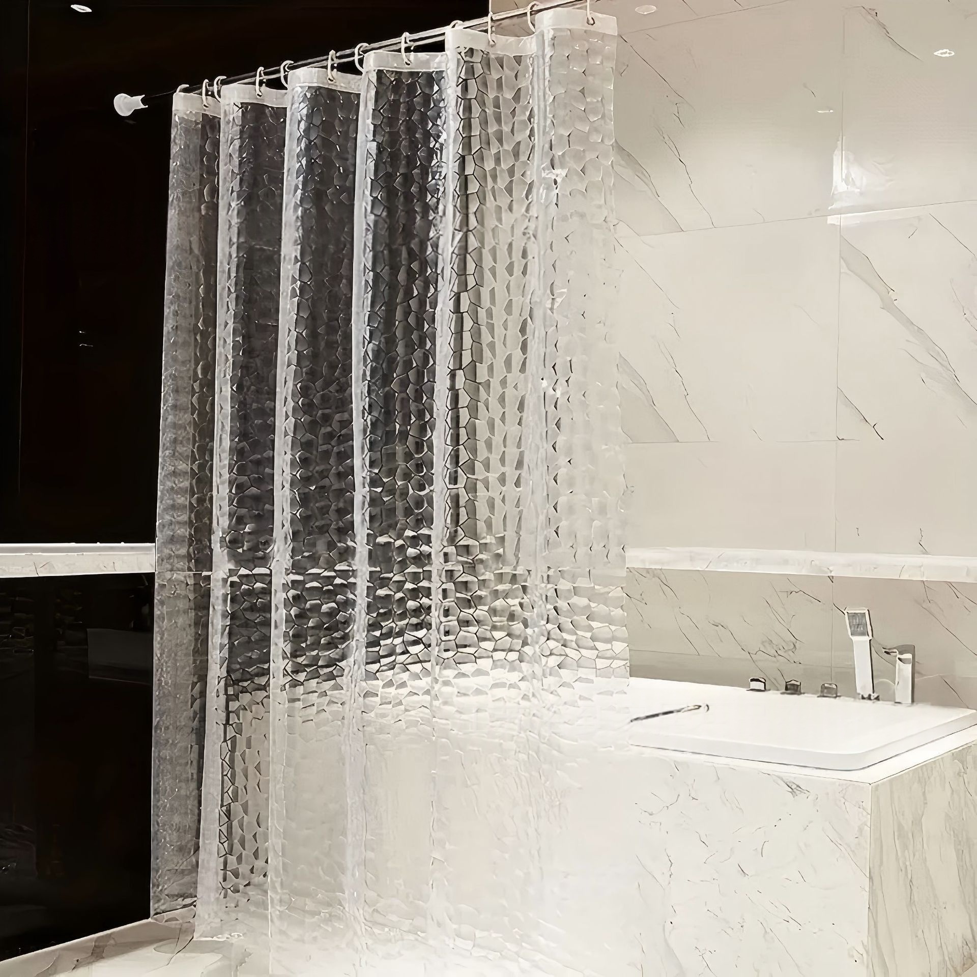 Punch-free Bathroom Partition Curtain — photo 1