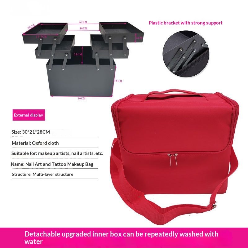 Foldable Cosmetic Bag Large-capacity Portable Makeup Case - photo 8