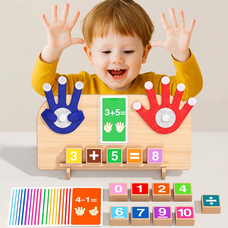 Montessori Early Education Wooden Toy For Children Finger Arithmetic Game — foto 3