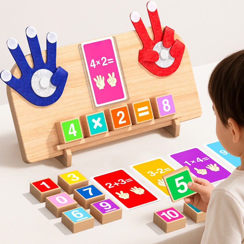 Montessori Early Education Wooden Toy For Children Finger Arithmetic Game — foto 4