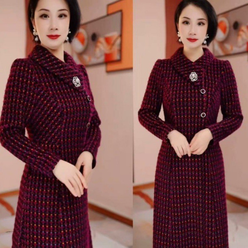 Womens Thickened Fashionable Casual Slim-Fit Dress