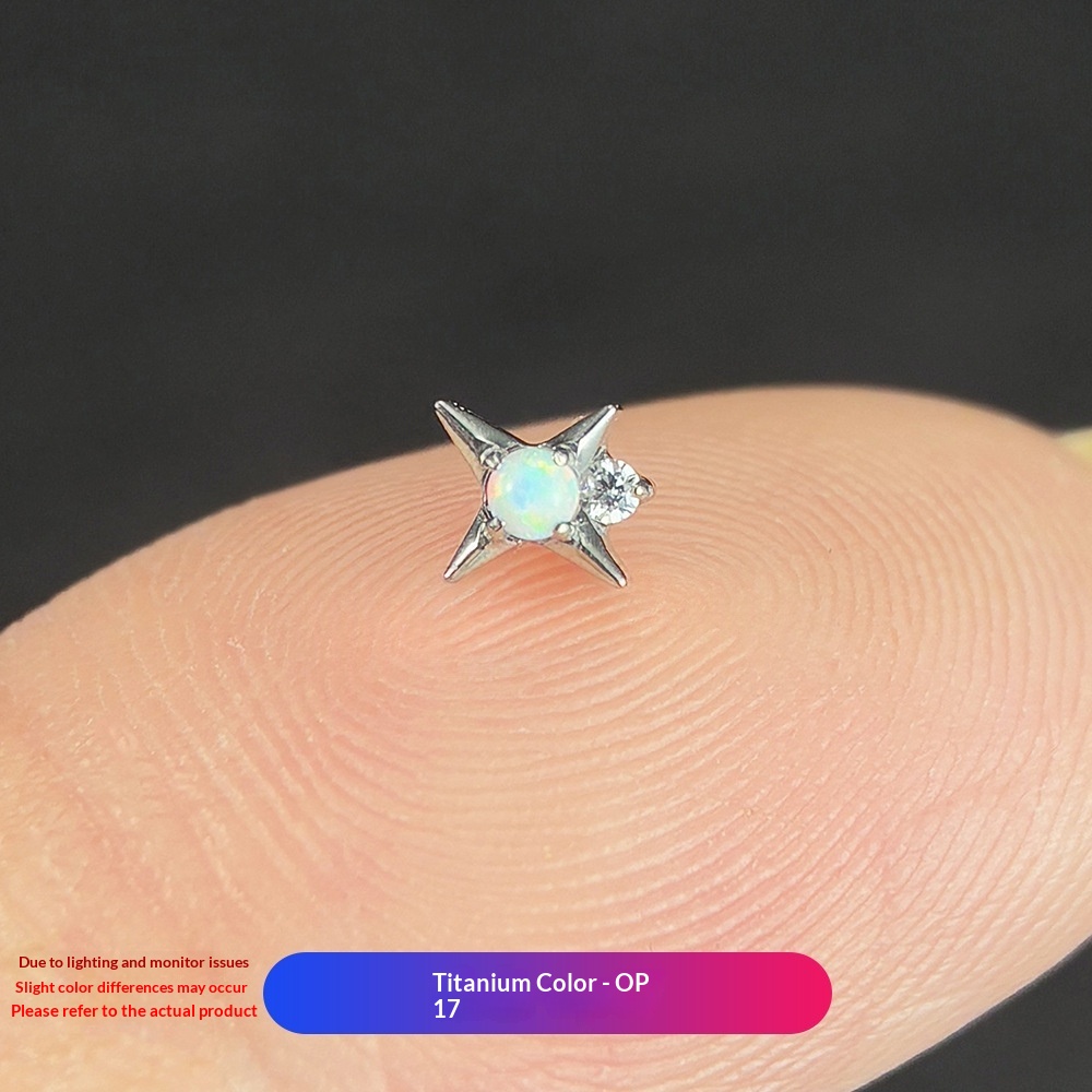 Internal-thread F136 Titanium Alloy Stud Earrings