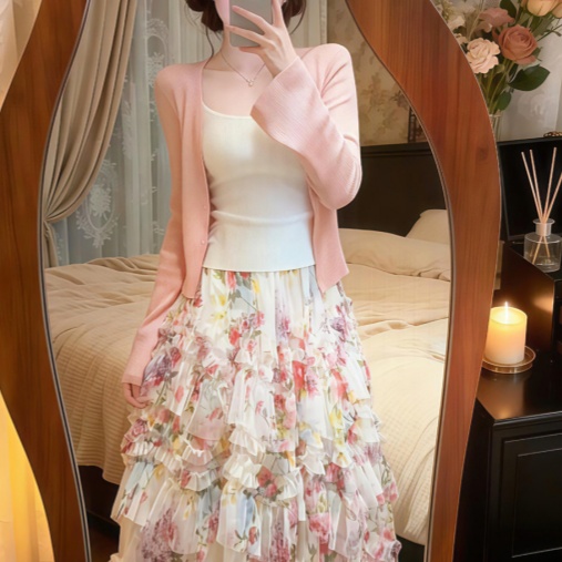 H1413 Soft-style Asymmetric Skirt