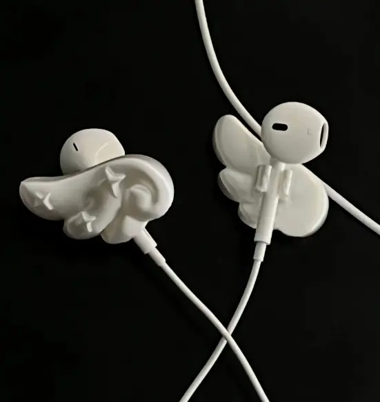 3D Star Wings Wired Headphone Decorations
