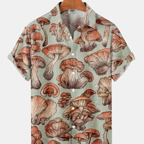 Hawaiian Print 3D Digital Edged Shirt