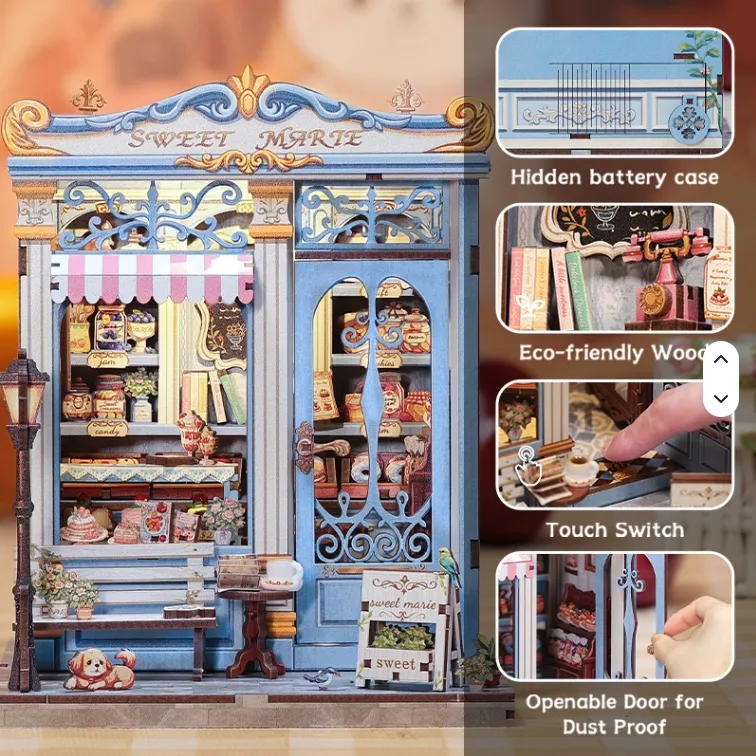3D Wooden Puzzle Self-assembly Mini House DIY
