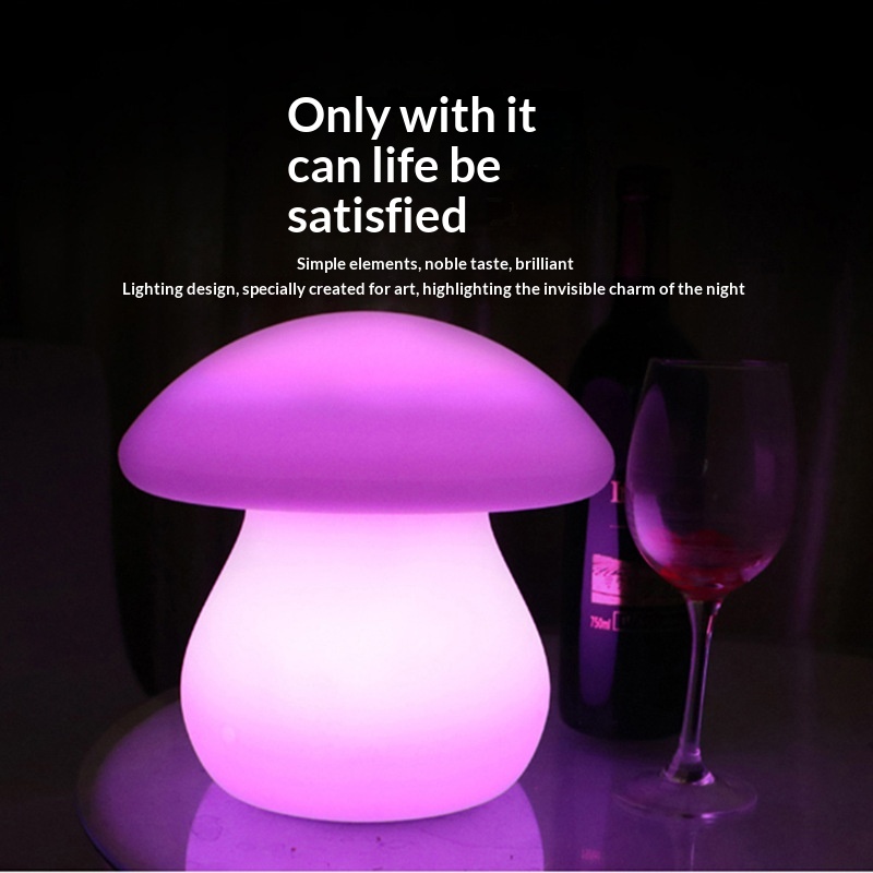 LED Remote-Controlled Mushroom Lamp For Bedroom Furniture
